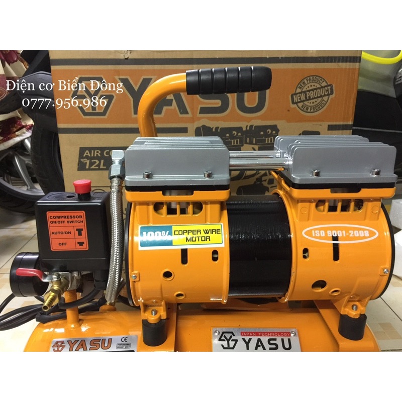 ♥️ FREESHIP ♥️ Máy Nén Khí Giảm Âm Không Dầu YASU 12L 1 HP là loại máy nén khí có độ ồn thấp đảm bảo khí nén sạch