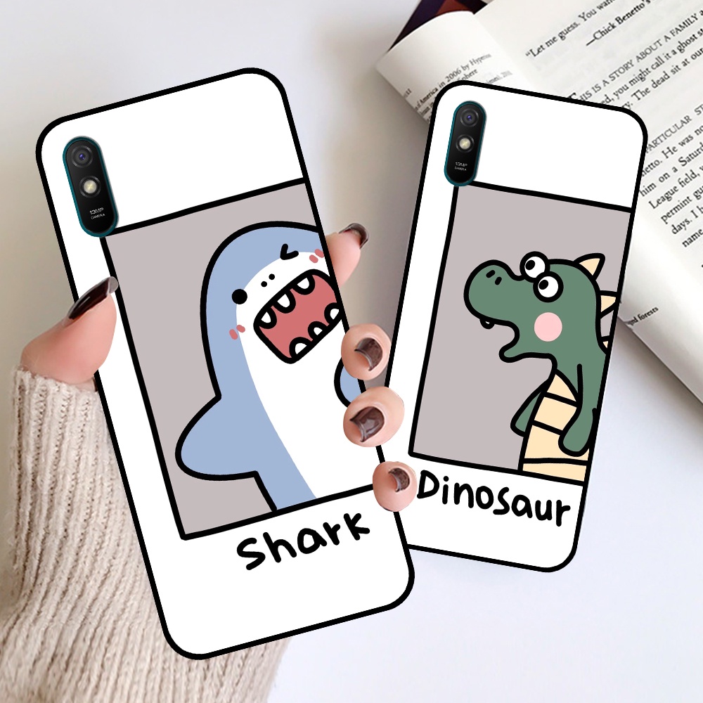 Ốp Xiaomi Redmi 9A in hình cá mập, khủng long dễ thương, cute (T01 - T06)