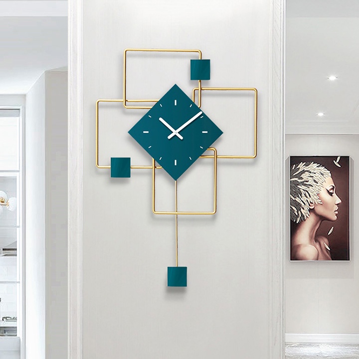 Đồng hồ trang trí nhà cửa, trang trí không gian nhà, đồng hồ treo tường tiện ích sang trọng hiện đại DH-135