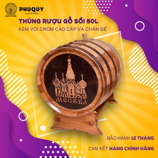 Thùng rượu gỗ sồi 50l ⚡️ cao cấp ⚡️ gỗ sồi nga nhập khẩu