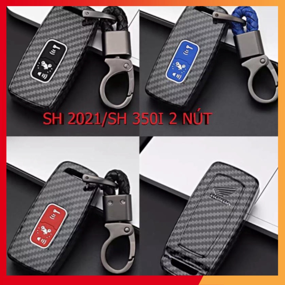 Bọc Chìa Khóa Smartkey SH 350i và SH 2021 ( 2 nút ) Ốp Carbon (ảnh tự chụp)