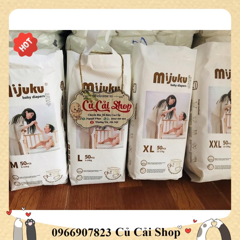 Combo 100 miếng bỉm quần mijuku M L XL XXL XXXL 50 100c