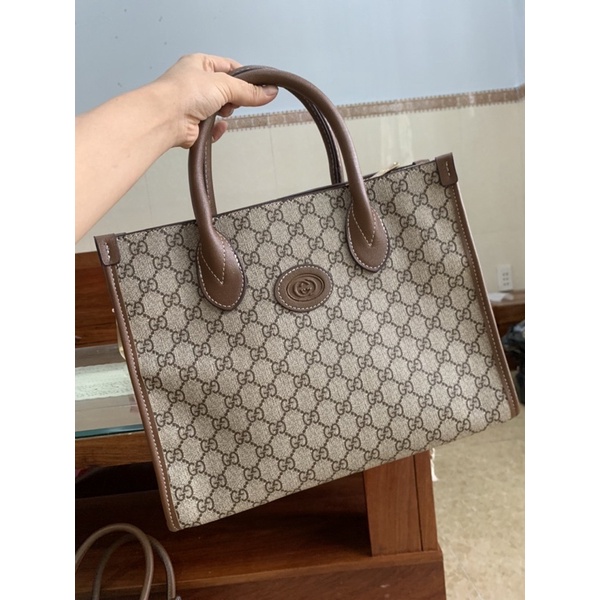 Túi tote công sở du lịch 2 size kèm dây đeo chéo