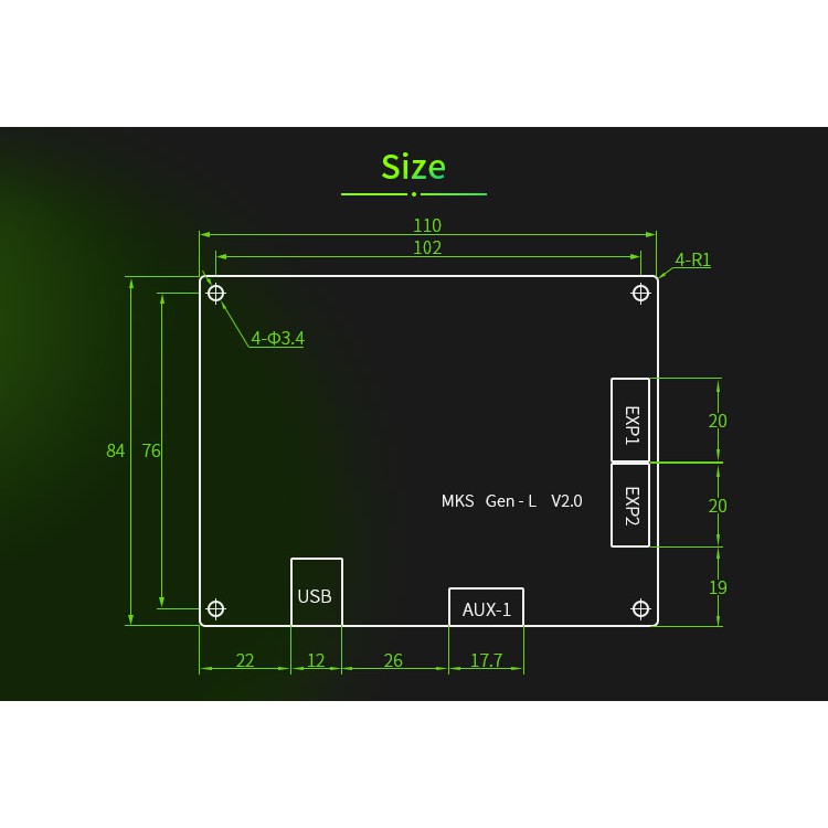 MKS Gen L V1.0 mạch điều khiển máy in 3D