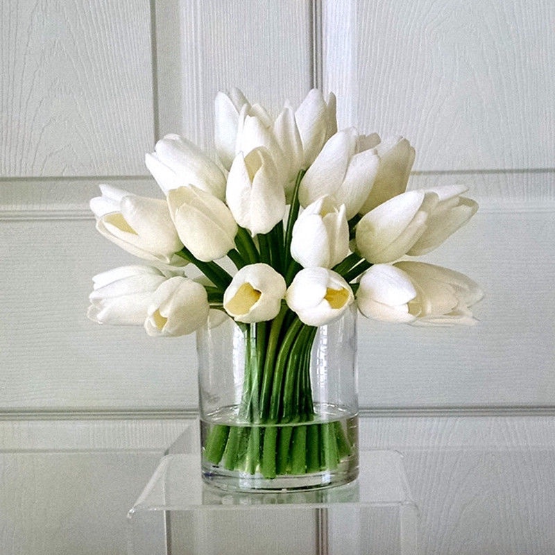 Set 10 Hoa Tulip Nhân Tạo Bằng Latex Trang Trí Nội Thất / Tiệc Cưới