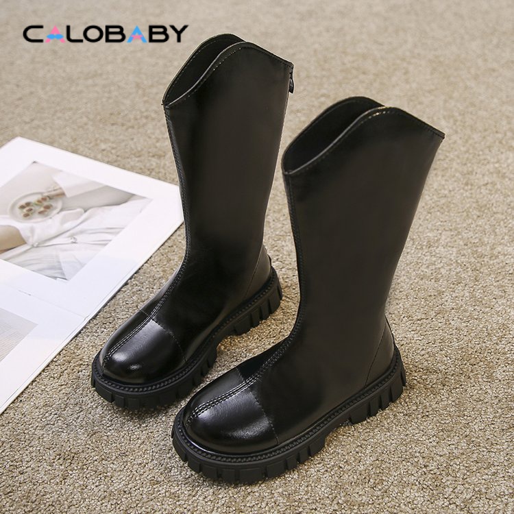 Giày Bốt Da Cao Su Đế Bằng Ống Cao Su Sợi Nhỏ Thời Trang Mùa Hè Cho Bé Gái