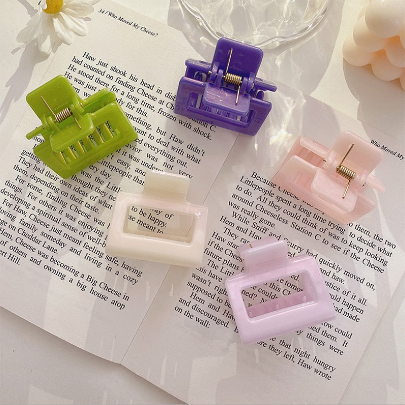 Kẹp Tóc Hình Vuông Màu Sắc Ngọt Ngào Cho Nữ