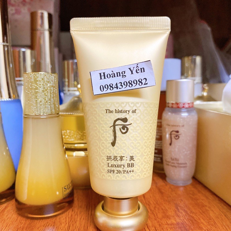 Kem BB Whoo Luxury BB Cream Hoàng Cung cao cấp 45ml Hàn Quốc, tách set, date 2023