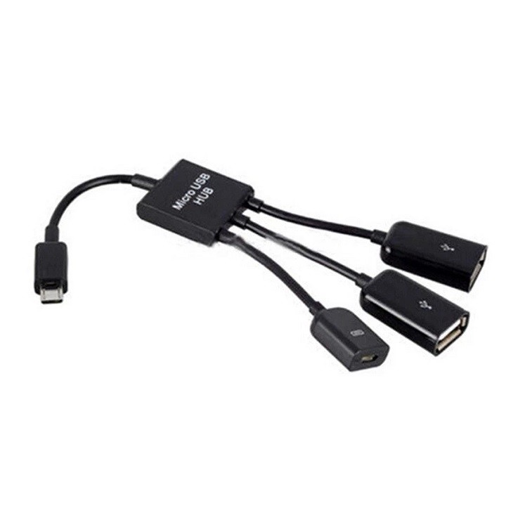 Cáp OTG 3 đầu cho android - Cáp Usb cho android - OTG cable 3 in 1