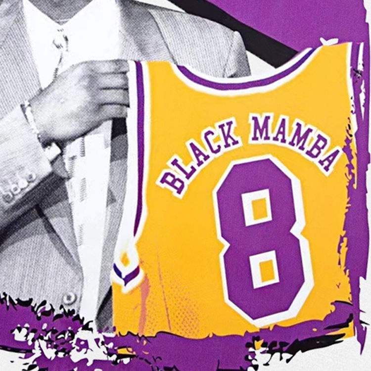 Áo Thun Tay Ngắn Màu Đen In Hình kobe 1996 Phong Cách vintage Mỹ