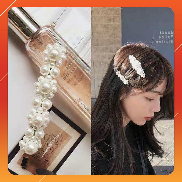 Set 4 Kẹp Tóc Đính Ngọc Hàn Quốc Cực Xinh
