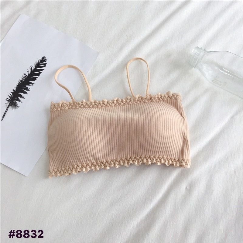 Bra Gân Tăm Viền Ren Quây Ngang - Áo Lót Nữ Nâng Ngực Siêu Tốt