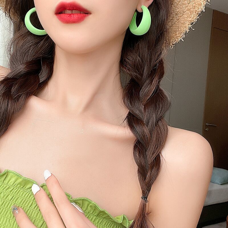 Bông tai, khuyên tai tròn bản dày cá tính