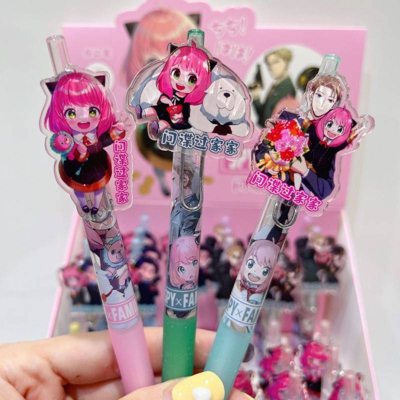 6 Bút Mực Gel Họa Tiết Anime SPY x FAMILY Loid Forger Anya Forger Yor Forger