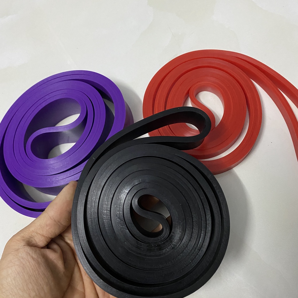 Combo Rings gỗ Bạch Dương 32mm &amp; Dây trợ lực cao su thiên nhiên 30kg (Dây ĐEN)