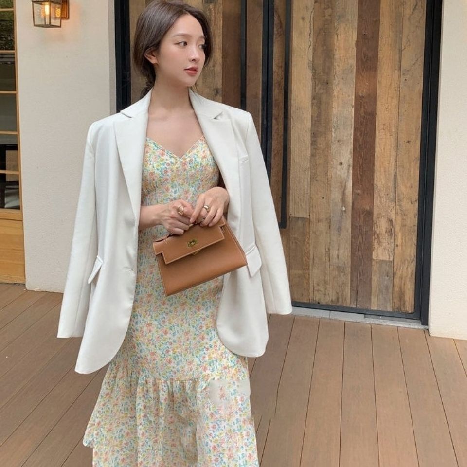 Áo khoác cổ vest đơn giản thời trang xuân thu 2022 dành cho nữ đi làm