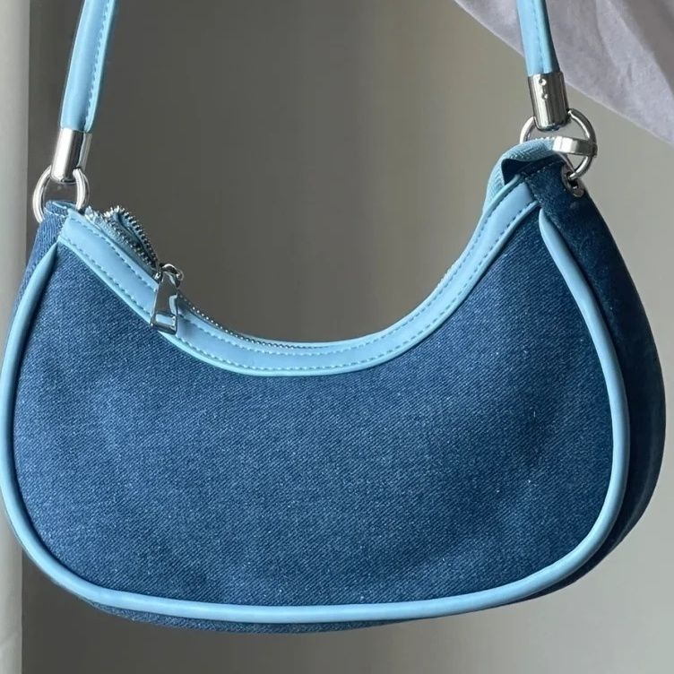 Túi Xách Đeo Vai / Kẹp Nách Chất Liệu Denim Thời Trang 2022 Mới Mẻ Cho Nữ