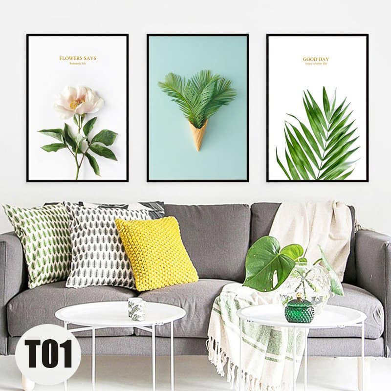 ⛔[SALE LỖ]⛔Tranh treo tường phòng ngủ, phòng khách decor đẹp - Bộ 3 bức canvas treo tường sale lỗ lấy tương tác