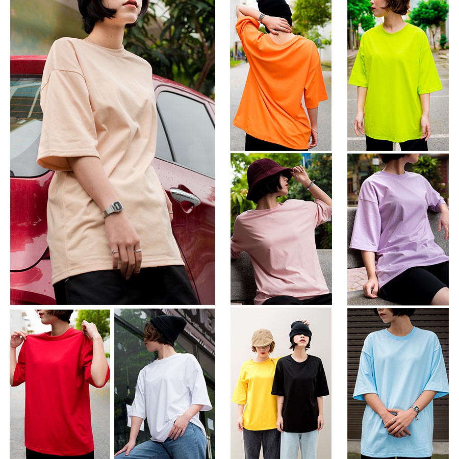Áo Thun Tay Lỡ Form Rộng Unisex Vải Cotton 100% Mềm Mịn Mát Cho Cả Nam Nữ GUF | BigBuy360 - bigbuy360.vn