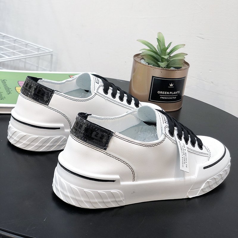 IELGY white shoes women's single shoes casual sneakers