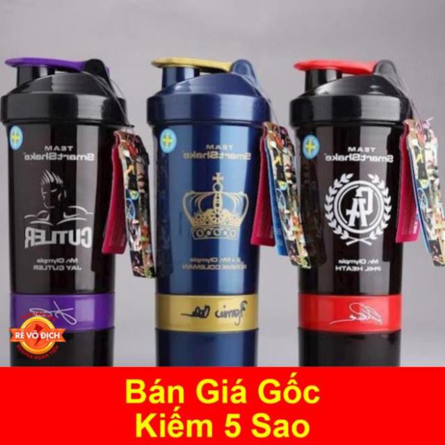 Bình lắc tập Gym Shaker Jay Cutler 3 ngăn - Nhựa Cao cấp