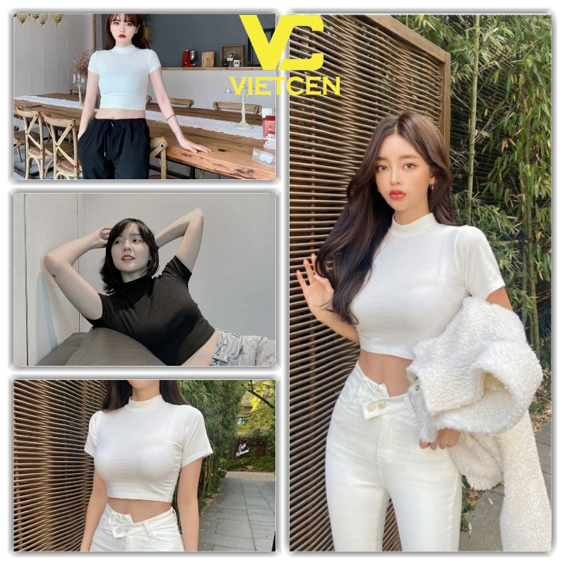 Áo Croptop Body Trà Xanh Ôm Mịn Mát Hot Trend - VIETCEN