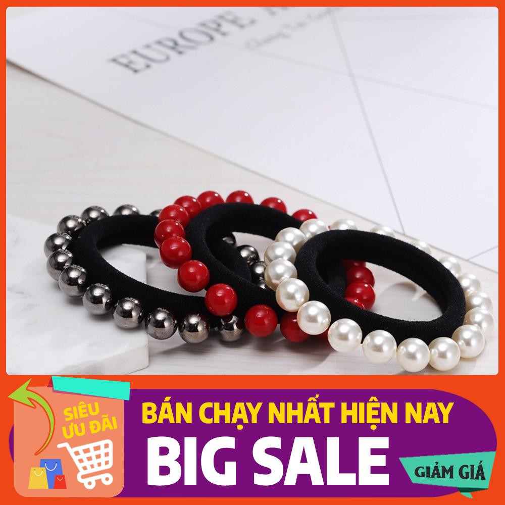 1 CHIẾC DÂY BUỘC TÓC ĐÍNH NGỌC TRAI