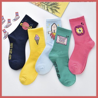 🌈TẤT CỔ CAO Vũ trụ siêu cute ⚡ Tất Nam Nữ Phong Cách hàn quốc, tất ulzzang, vớ cổ cao