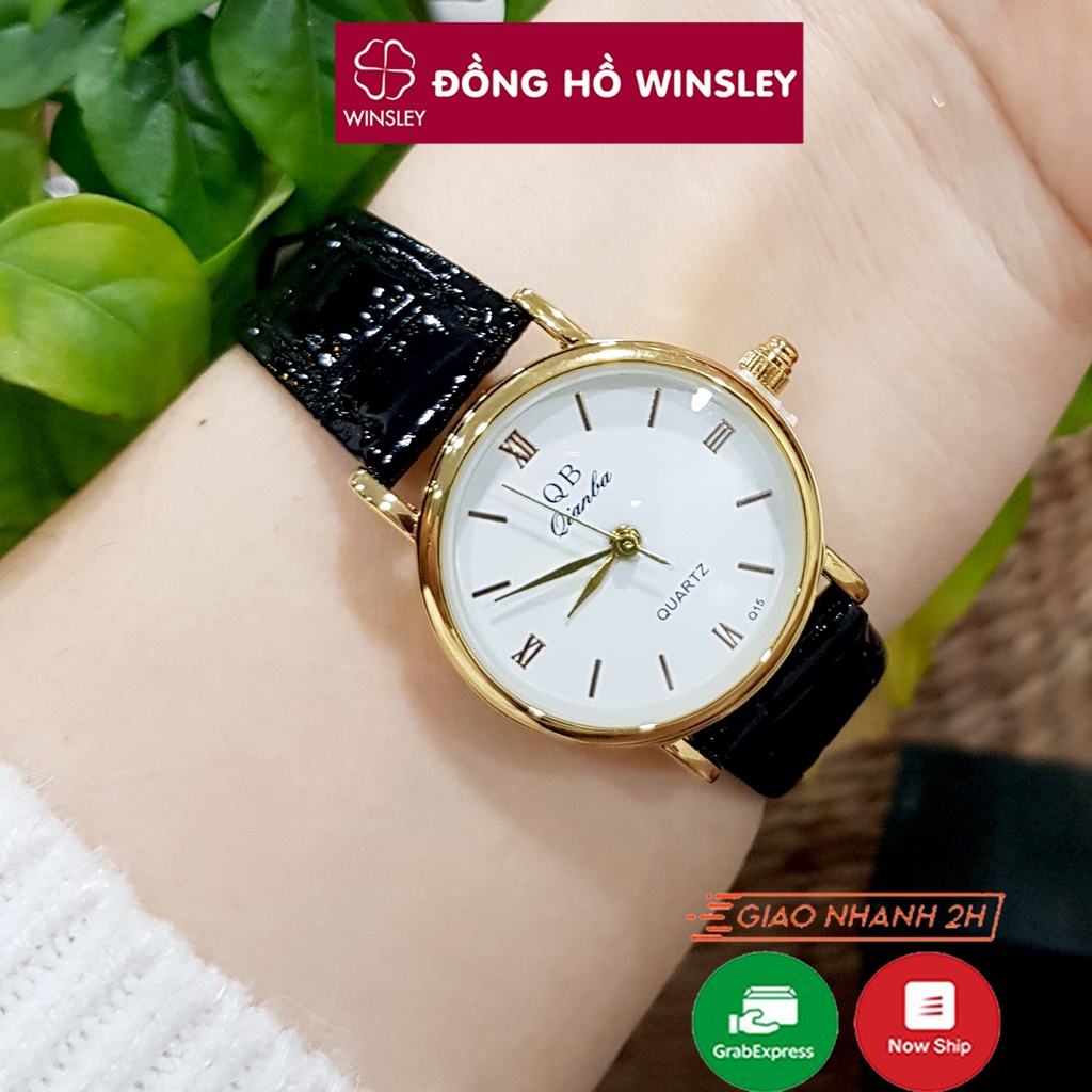 Đồng hồ nữ chính hãng QB dây da đeo tay chống nước thời trang giá rẻ thumbnail