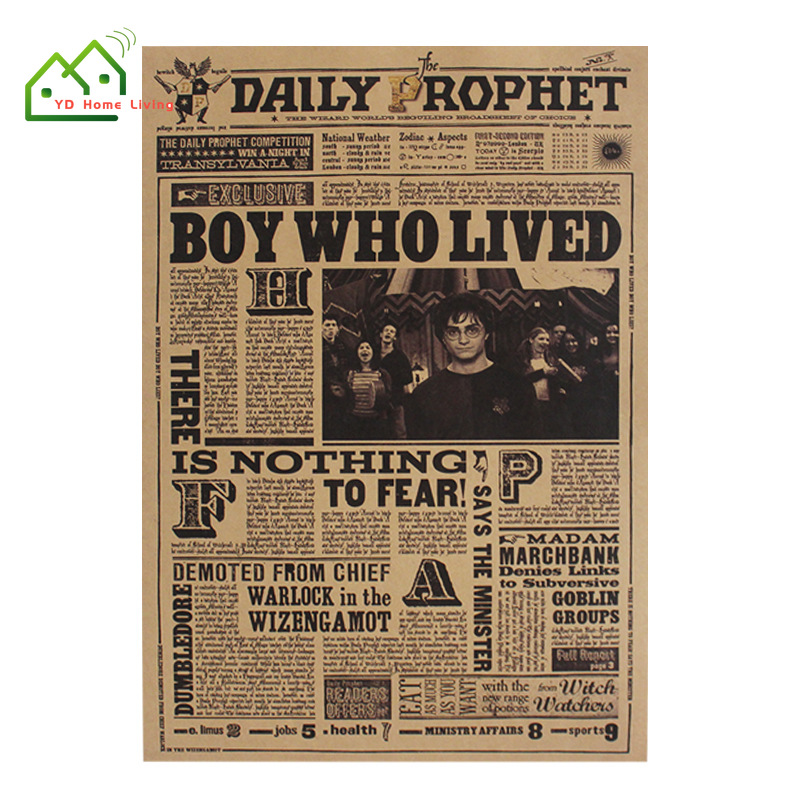 Áp Phích Trang Trí Nội Thất Hình Tờ Báo Harry Potter 03