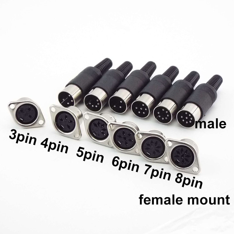 1 Đầu Nối DIN 3 4 5 6 7 8 Pin Lõi Nhựa vnk3 Chuyên Dụng