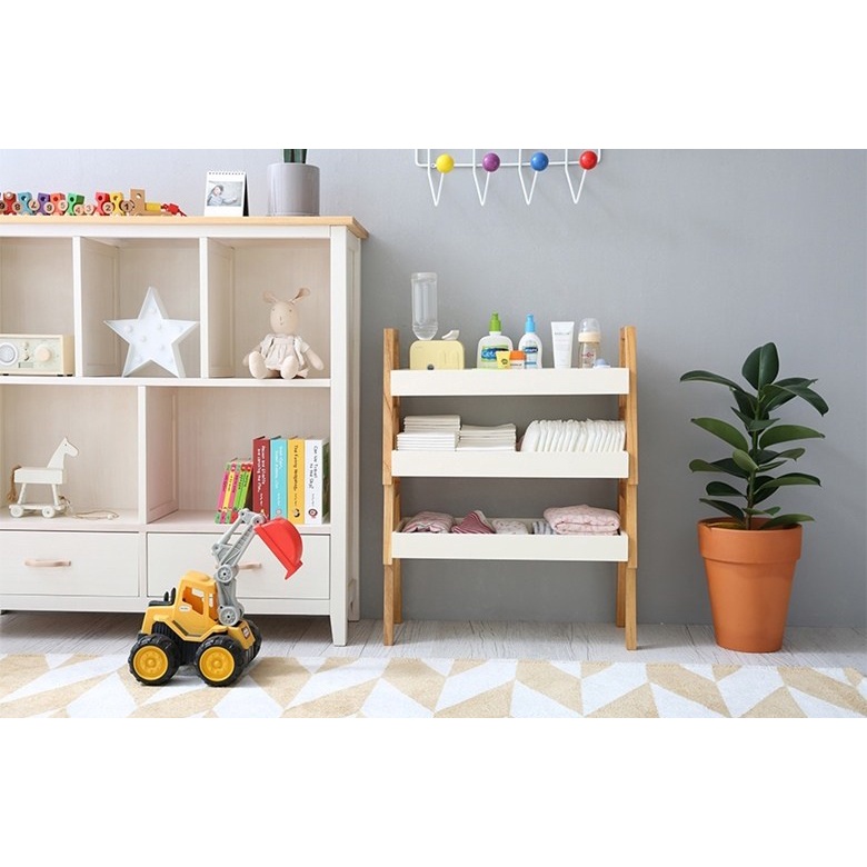 Combo 3 khay gỗ đa năng màu trắng thương hiệu MW FURNITURE - Nội thất trang trí