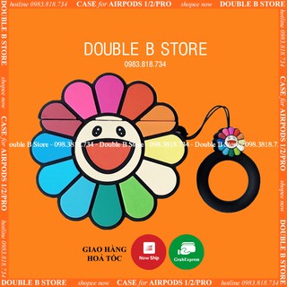 Case tai nghe không dây hoa kaikai kiki - vỏ bảo vệ bao đựng tai nghe hoa hướng dương 1/2, i11, i12, i13, i100, i