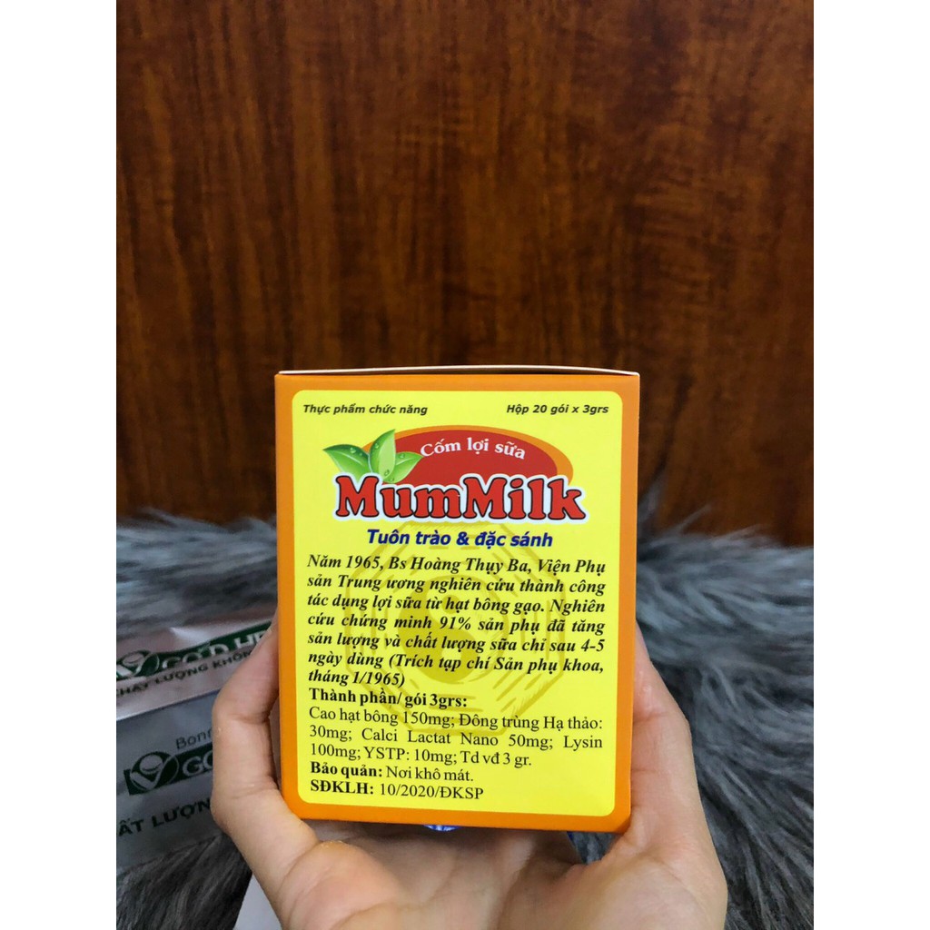 CỐM LỢI SỮA MUMMILK ĐÔNG TRÙNG (20 gói)