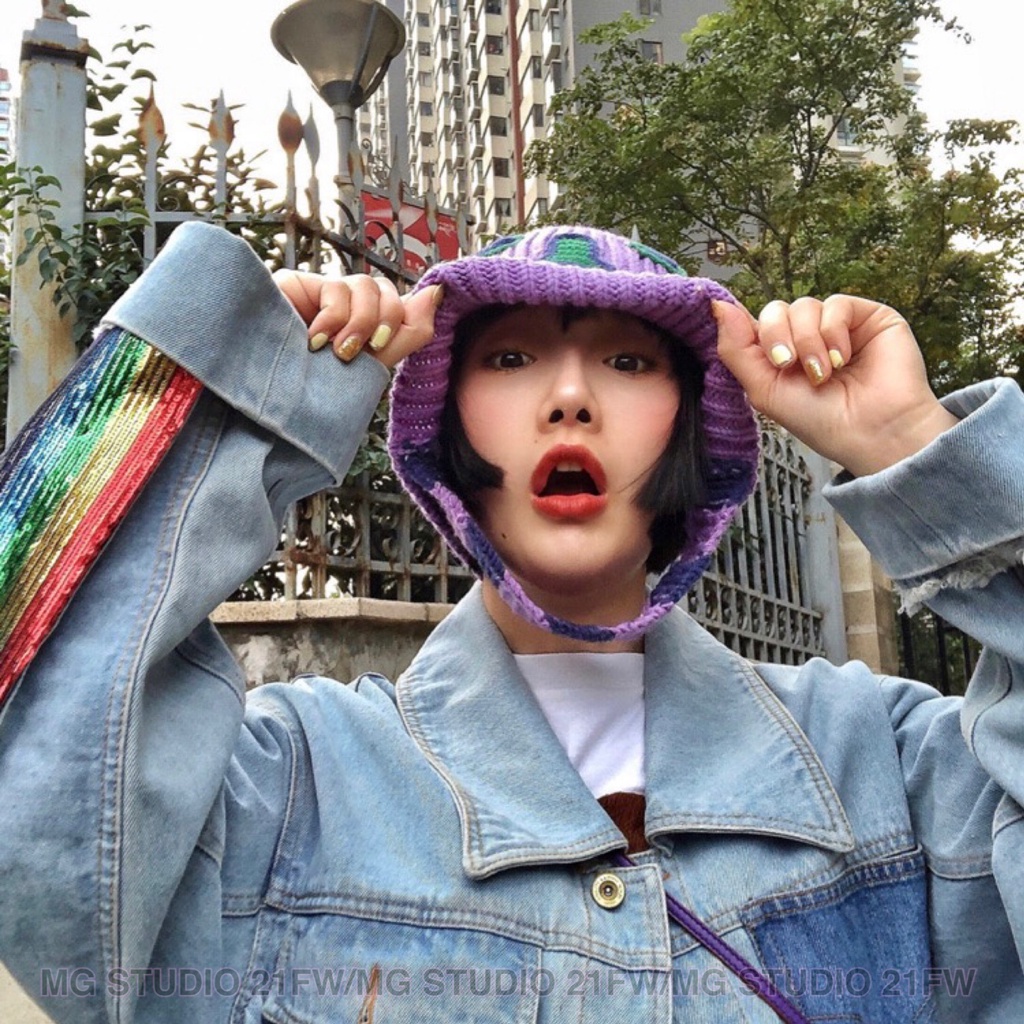 MG STUDIO/Funny warming knitted hat 4colors