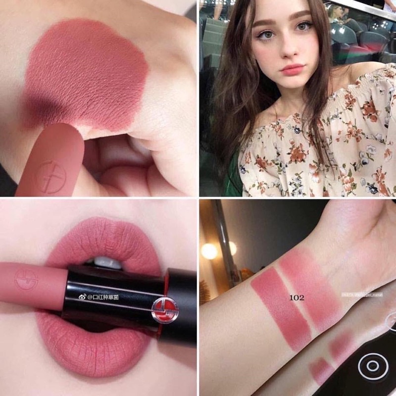 Son lì Rouge d'Armani matte màu 102 Androgino  minisize 1.4G