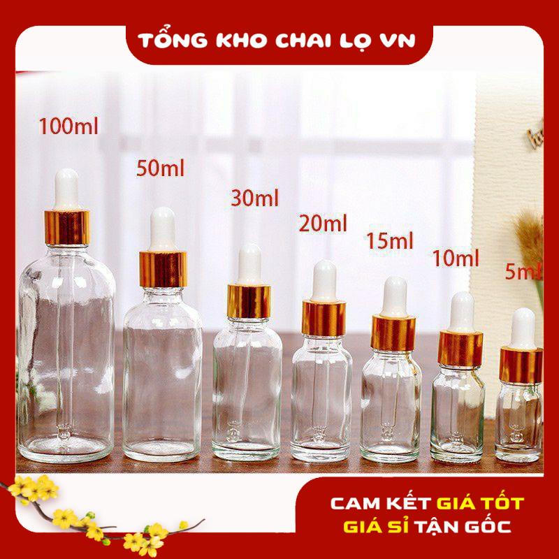Lọ Chiết Serum ❤ SIÊU RẺ ❤ [50ml,100ml] Lọ đựng tinh dầu bóp giọt Khoen Vàng , chai lọ chiết mỹ phẩm , phụ kiện du lịch