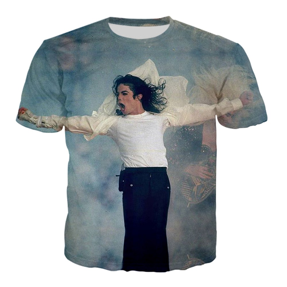 Áo Thun Tay Ngắn In Hình Michael Jackson 3d Thời Trang Cho Nam
