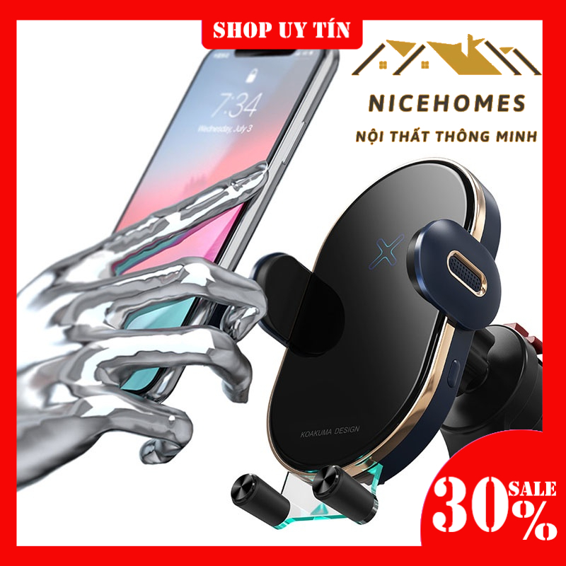 Sạc không dây oto chuẩn QI kèm 3 chân đế,Sạc không dây đa năng , sạc kẹp điện thoại đa năng.