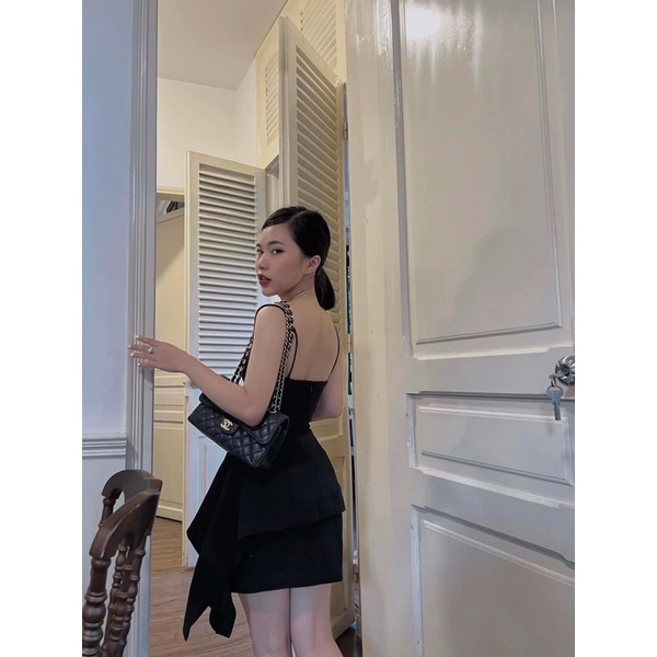 Set áo peplum lệch tà + Chân váy xoè