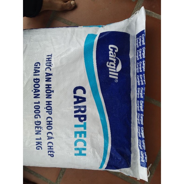 Túi 1kg cám cá chép Cargill 7924 nuôi Koi cực chuẩn, mồi câu chép siêu dính