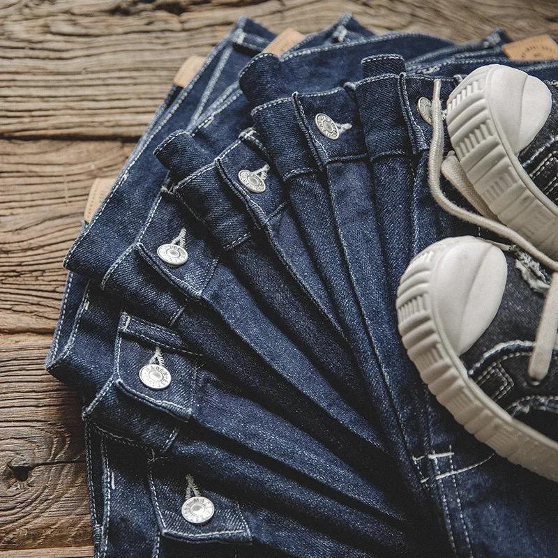 Quần jeans Maden 11.5oz ống rộng phong cách Nhật Bản cổ điển thời trang dành cho nam