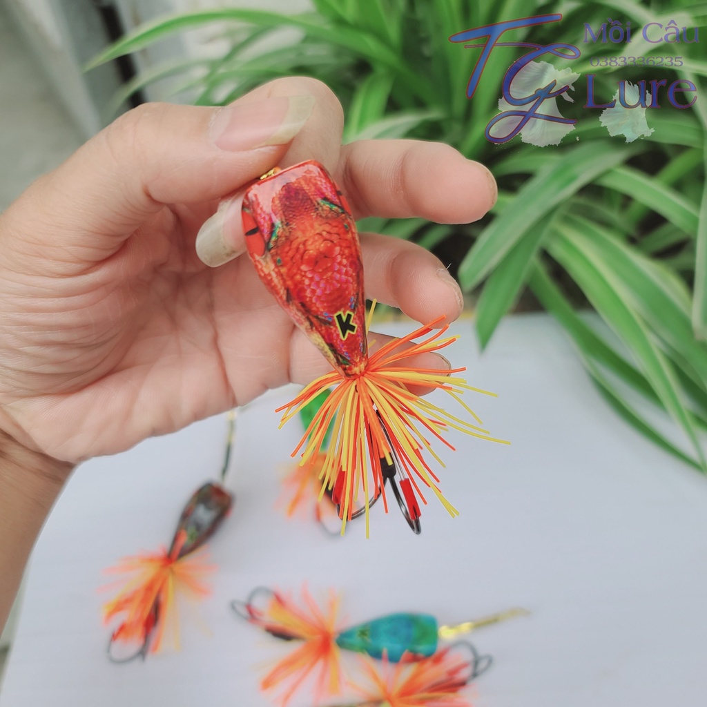 Mồi câu nhái nhảy đầu rắn - Mồi câu lure siêu nhậy