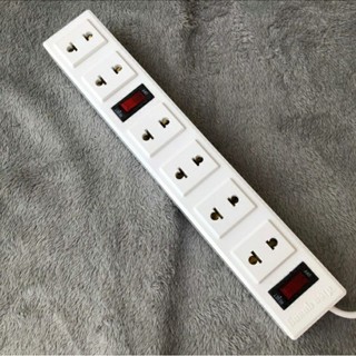Ổ cắm điện loại dài, 6 lỗ cắm có dây (loại tốt)