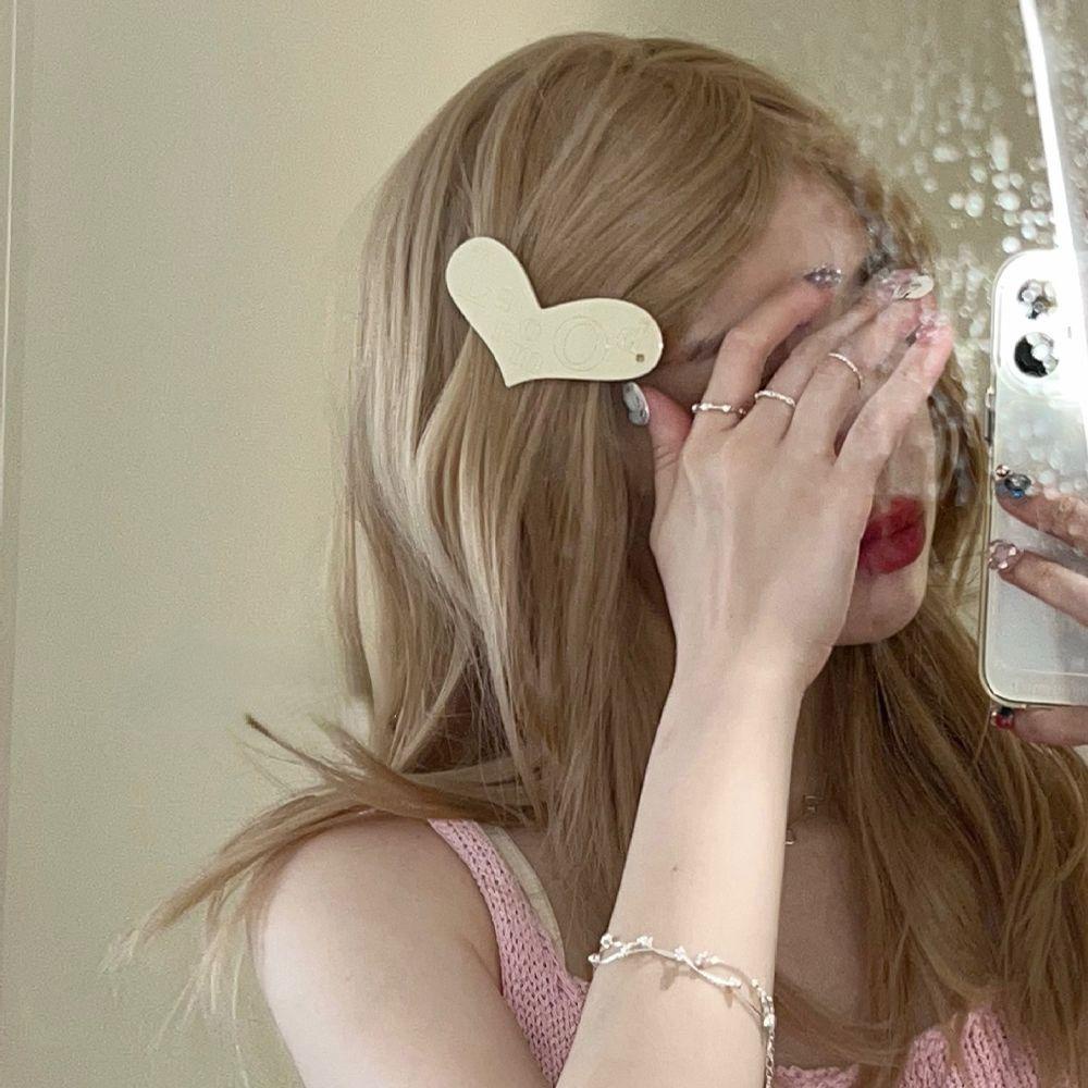 AROMA Kẹp TóC HìNh TráI Tim PhốI HọA TiếT Da BáO ThờI Trang Cho Nữ