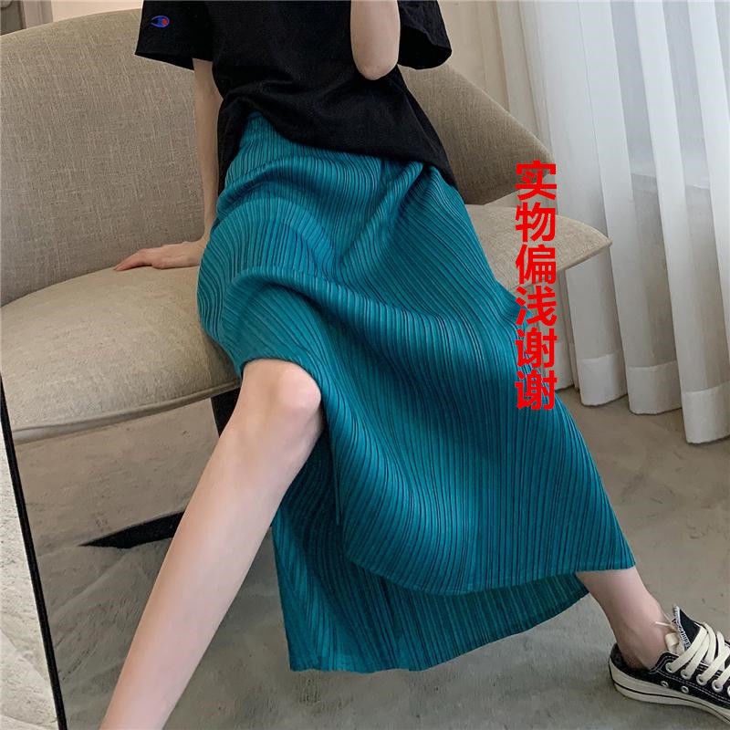 Chân Váy Xếp Ly Dáng Suông Chất Liệu Co Giãn Tốt Thời Trang Trẻ Trung