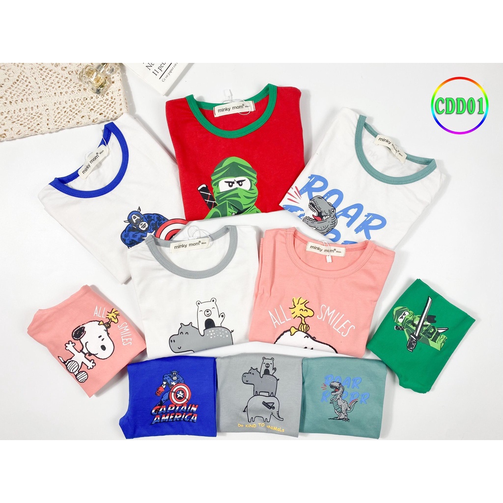 [CDD01] Bộ Dài Tay Cotton 100% MINKY MOM Mềm Mịn, Thoáng Mát, Thấm Hút Mồ Hôi, Dễ Chịu, Hàng Chuẩn Loại 1 Cho Bé