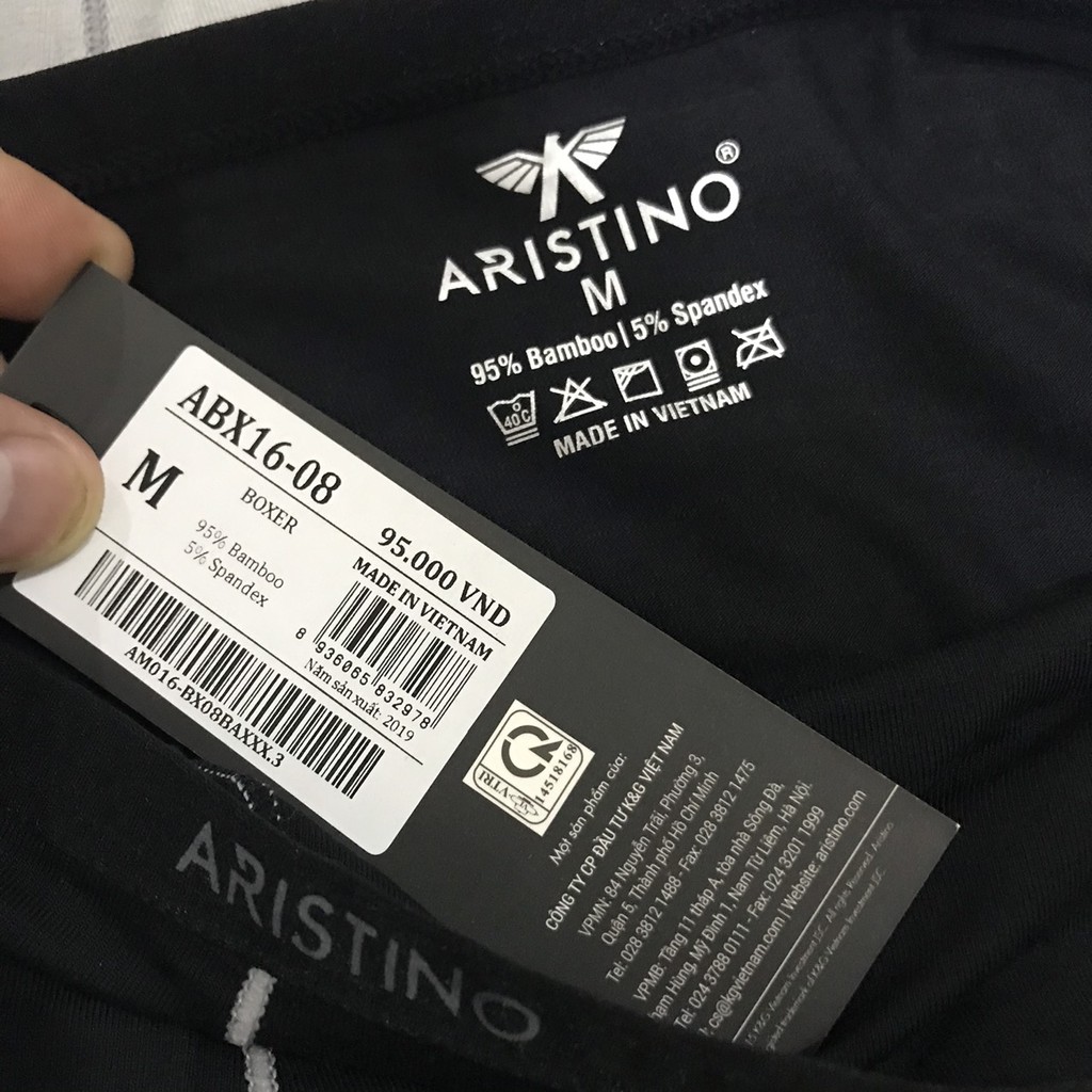[CHÍNH HÃNG] Quần lót Boxer ARISTINO ABX1608 sử dụng chất liệu Bamboo, kháng khẩu tự nhiên, thấm hút tuyệt đối.