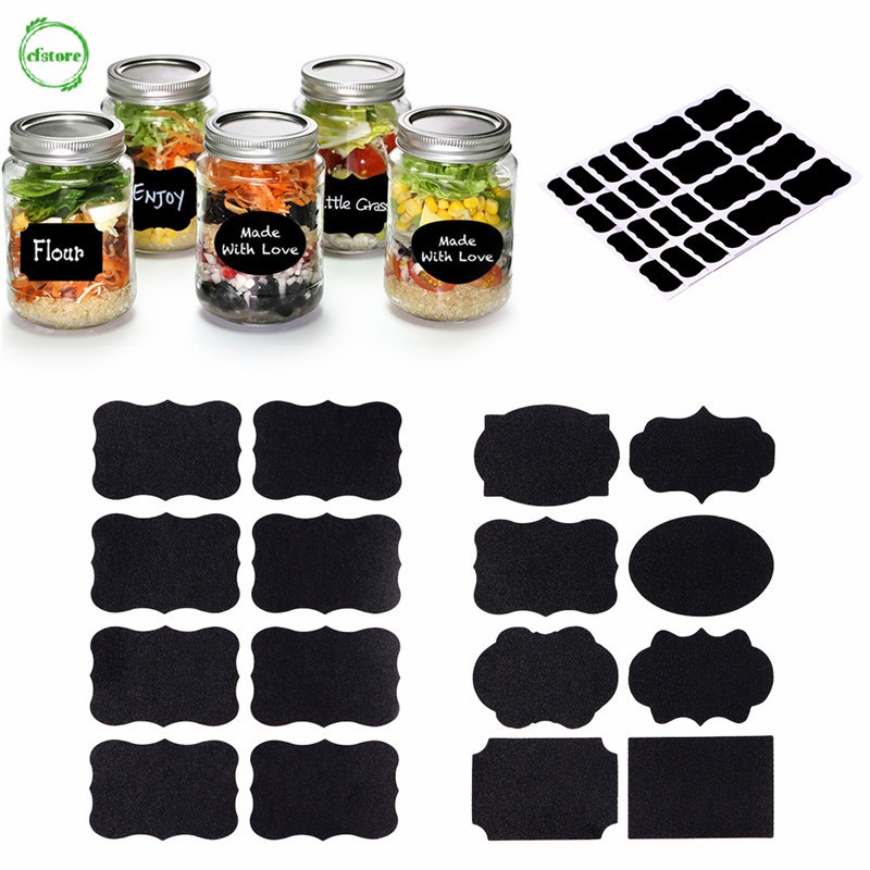 Bộ 8 cái nhãn tên dán lọ viết phấn 5x3.5cm thiết kế cao cấp tiện lợi