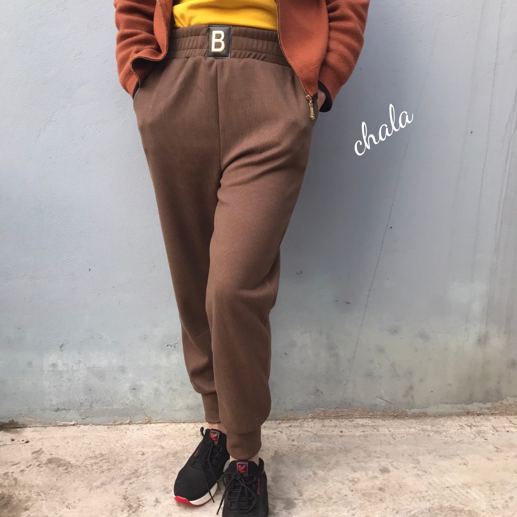 Quần Nỉ Nữ Ống Rộng Bo Gấu Chala,Quần Jogger Nỉ Tăm Thu Đông Bigsize Hàng Cao Cấp